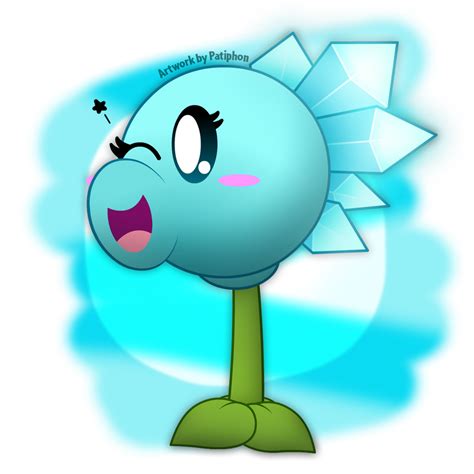 Pvz Art The Snow Pea By Invinciblelollipop On Deviantart