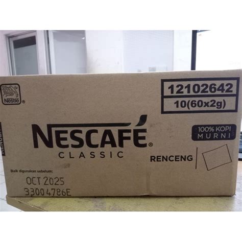 Jual Nescafe Classic Sachet Gr Per Karton Isi Pack Sachet