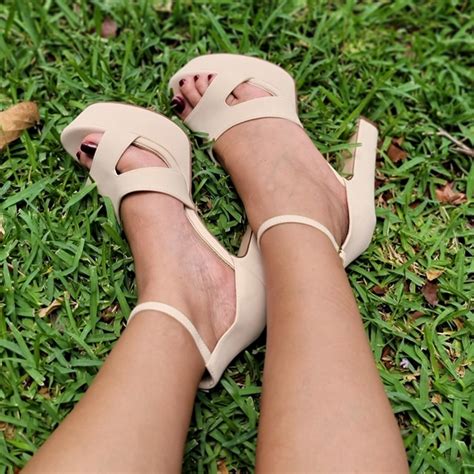 Shoes Nude High Chunky Heel Platform Ankle Strap Pump Poshmark