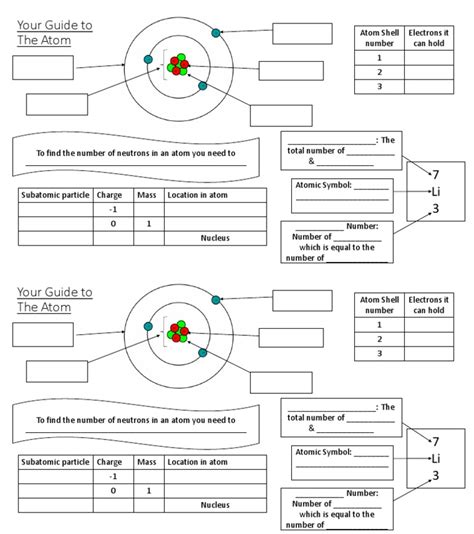 Atomic Structure Worksheet PDF Atoms Atomic Nucleus Worksheets