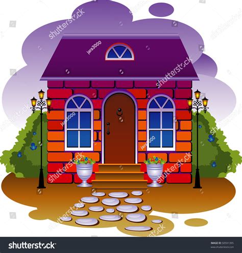 Cottage Vector Illustration Stock Vector (Royalty Free) 50591395 ...