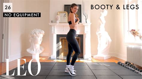 24 Min Booty And Legs Workout At Home No Equipment Youtube