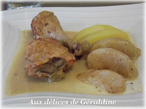 Aux délices de Géraldine Poulet au cidre et aux pommes