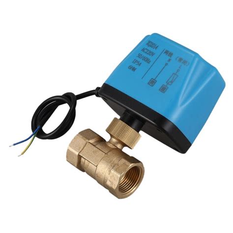 Miniature Motorized Electrical Ball Valve Brass G3 4 Inch Dn20 3 4 Inch Two Ways 220v Control