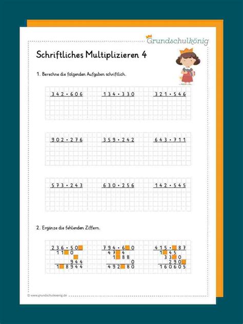 Schriftliches Multiplizieren Schriftlich Multiplizieren