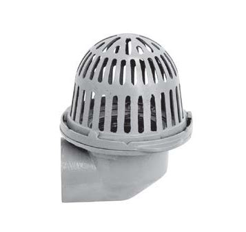 R100 90 Cast Iron Roof Drain With Aluminum Dome And Side Outlet