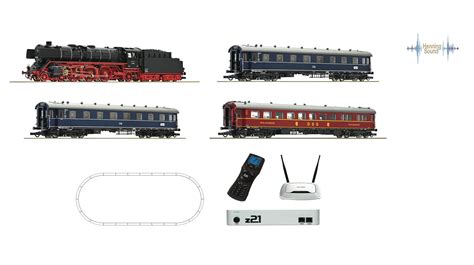 Roco Digital Starter Set Z Steam Locomotive Br With Sound And F