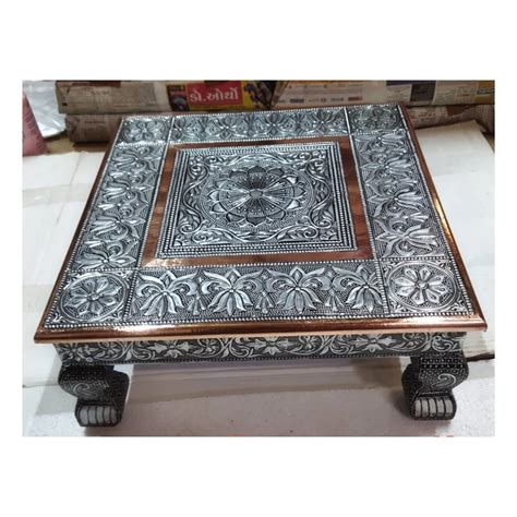 Indian Traditional Bajot Pooja Chowki For Pooja God Sitting Stool