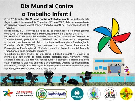 Lei Do Trabalho Infantil - O dia 12 de junho, Dia Mundial contra o Trabalho Infantil, foi ...
