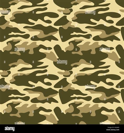 Camouflage Pattern Background Seamless Vector Illustration Classic