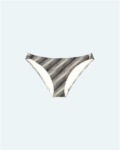 Everlane The Bikini Bottom Black White Stripes Women S Fashion