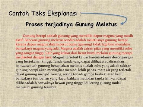 Yuk Cek 5 Contoh Teks Eksplanasi Tentang Gunung Meletus [terlengkap