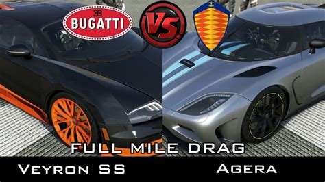 Forza 5 Full Mile Drag Bugatti Veyron SS Vs Koenigsegg Agera YouTube