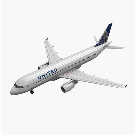 Airbus A320 United Airlines 3D Model $159 - .max .usd .c4d .ma .fbx ...