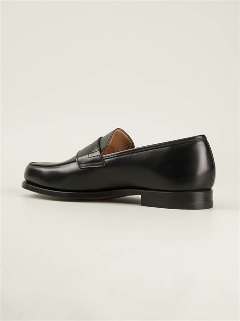 Lyst - Crockett And Jones 'Poole' Penny Loafers in Black for Men