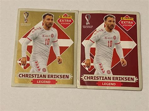 Panini WM 2022 Extra Sticker Gold Base Christian Eriksen Kaufen Auf