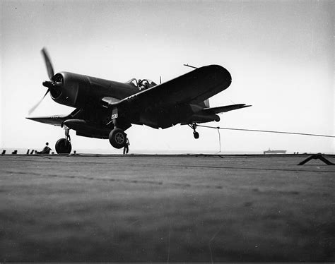 Asisbiz Vought F4U 1D Corsairs VBF 83 White 238 Landing Aboard USS