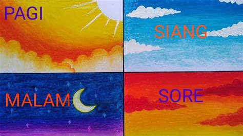 mewarnai gradasi langit menggambar macam macam langit