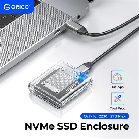 ORICO Mini 2230 M 2 SSD Case NVMe Enclosure 10Gbps M 2 To USB Type C