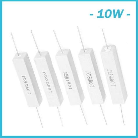 10 Watt Axial Ceramic Cement Power Resistor 10W 0 1 Ohm 100K Ohm ALL