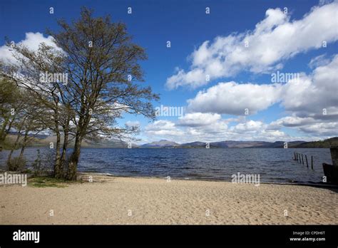 duck bay beach Loch Lomond Scotland UK Stock Photo - Alamy