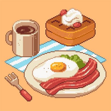 1686 Likes 9 Comments Karina Dehtyar🌸 Pixeldehtyar On Instagram “🍳☕️ Pixel Pixelart