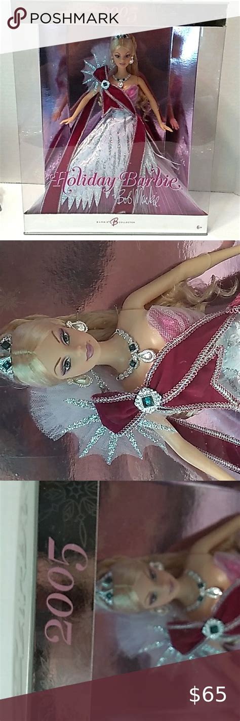 2005 Barbie Holiday Barbie Doll By Bob Mackie Holiday Barbie Dolls