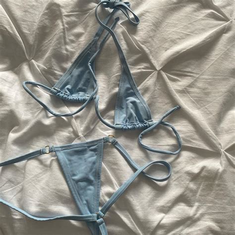 Pale Blue Smallest Bikini Size Depop