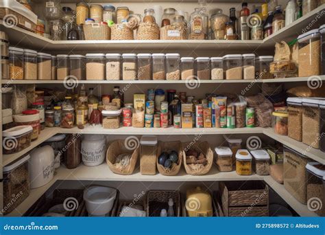 A Well Organized Pantry With Labeled And Dated Food Packages Visible