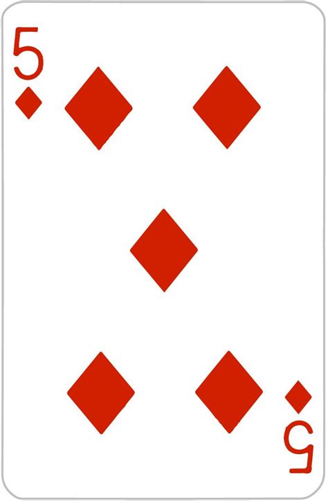 Five Of Diamonds Deck Of Cards Cards Photo