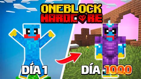 SOBREVIVO 1 000 DÍAS EN ONEBLOCK DE Minecraft YouTube