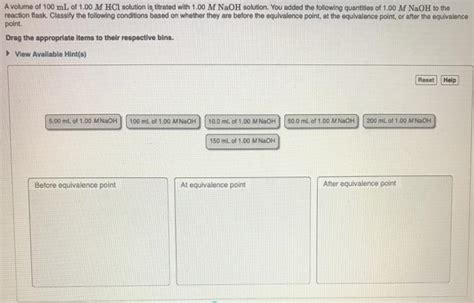 Solved A Volume Of Ml Of M Hcl Solution Is Titrated Chegg