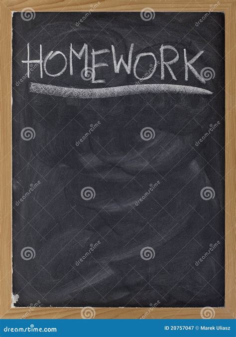 Homework Assignment On Blackboard Royalty Free Stock Photography