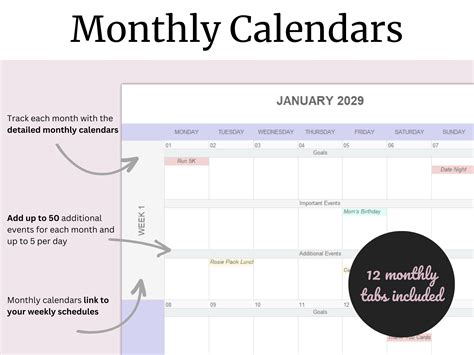 Excel Calendar | Editable Calendar Spreadsheet | Calendar Template ...