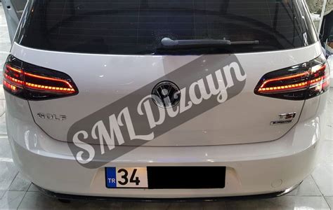 Volkswagen Golf 7 Highline 7 5 Dizayn Kayar Sinyal Stop Füme Araba