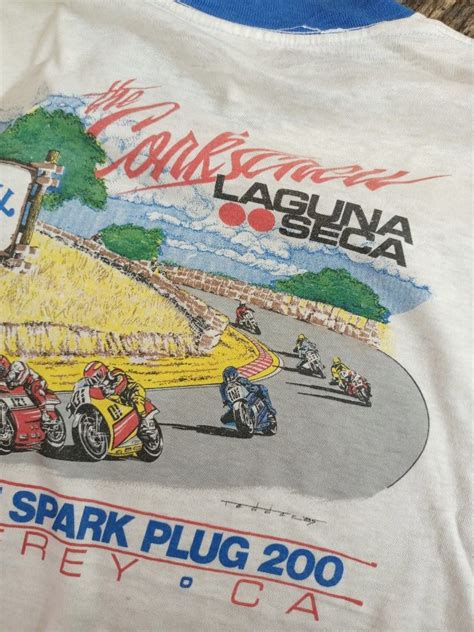 Vintage Permotoran 1985 Laguna Seca The Corkscrew T Shirt Men S