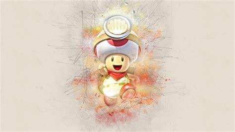 Wallpaper Hero Artwork Toad Character Super Mario Bros Captain