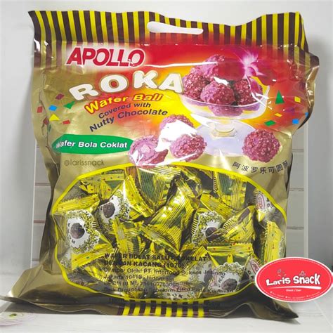 Jual Apollo Roka Coklat Isi Pcs Gr Wafer Bulat Balut Kacang