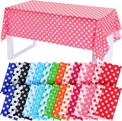 Amazon Newwiee Pcs Polka Dot Plastic Tablecloth Disposable