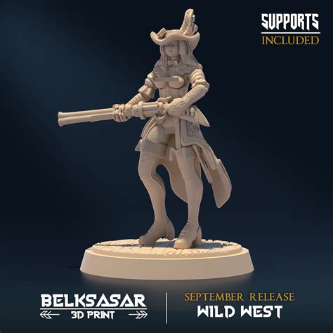 D File Wild West Nude Miniatures September D Printer Model