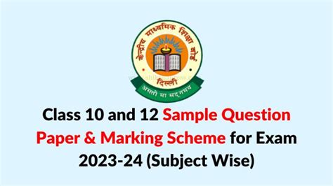 Cbse 12th 2023 2024 Sample Question Paper And Marking 43 Off