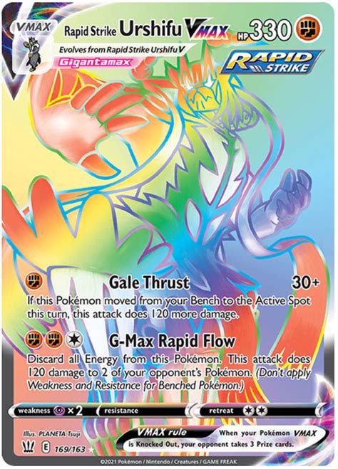 Rapid Strike Urshifu VMAX Battle Styles 169 Pokemon Card