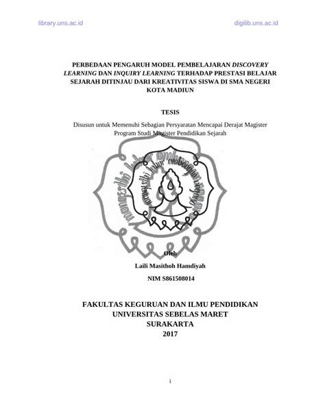 PDF FAKULTAS KEGURUAN DAN ILMU PENDIDIKAN UNIVERSITAS Sejarah