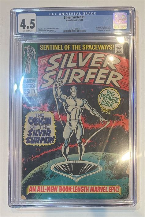 1968 Silver Surfer 1 Origin Issue Cgc 4 5 Owp Comic Books Silver Age Marvel Silver