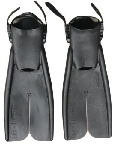 Apollo Bio Fin Pro Size L Split Fin Open Back Scuba Swim Fins Navy Seal