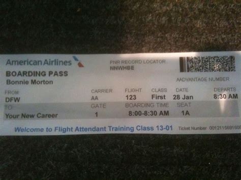 American Airline Boarding Pass