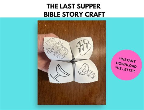 Last Supper Craft Bible Story Activity Holy Week Printable Sunday School Craft Easter Story