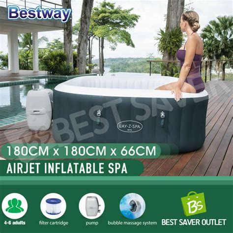 Bestway Inflatable Spa Pool Person Lay Z Spa Massage Airjet Hot Tub W Pump For Sale From