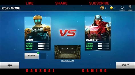 Real Steel Atom Vs Blacktop Robot Battle Youtube