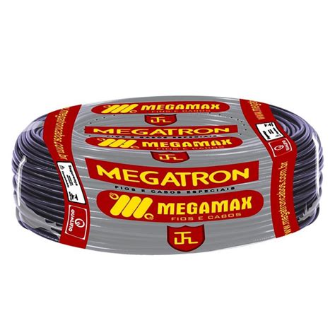 Cabo Flexível 750V 4mm Preto Rolo 100 Metros Megatron Cabo